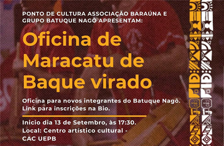 Centro Artístico da UEPB abre inscrições para oficinas de dança e percussão do Festival Arrasta Axé